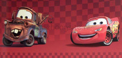 Cars behangrand Lightning McQueen Hudson Mater Cars behangrand Lightning McQueen Hudson Mater